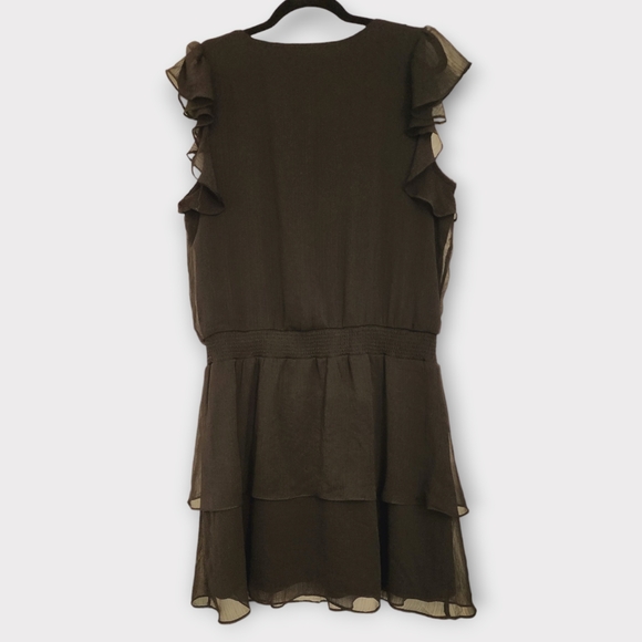 MSK Short Sleeve Fit + Flare Dress, Large, Black - Picture 4 of 8